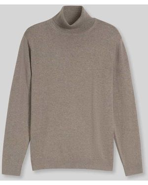 Tom Tailor Rollkragenpullover mit Feinstrickstruktur - Grau