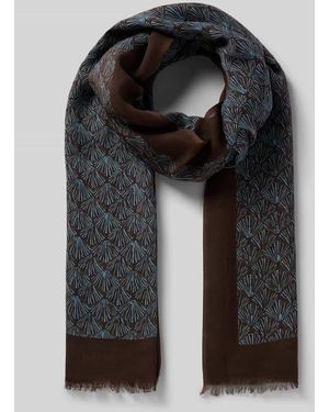 Altea Schal mit floralem Allover-Print - Schwarz
