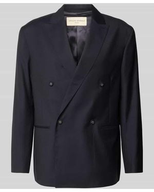 Officine Generale Regular Fit Sakko aus Woll-Mix - Blau
