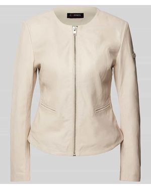 Cabrini Shaped Fit Lederjacke Aus Echtem Lammnappa - Natur