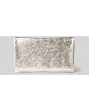 Abro⁺ Clutch aus echtem Leder mit Strukturmuster - Grau