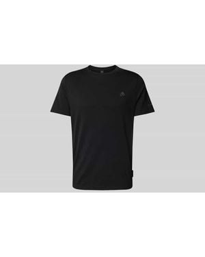 Moose Knuckles Regular Fit T-Shirt mit Logo-Detail - Schwarz