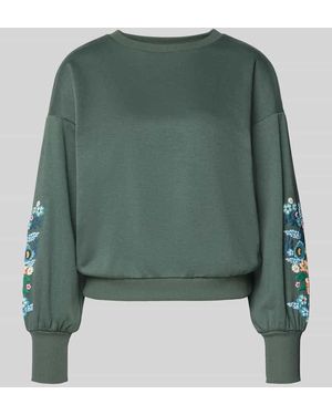 ONLY Relaxed Fit Sweatshirt aus reiner Baumwoll-Mix Modell 'BROOKE' - Grün