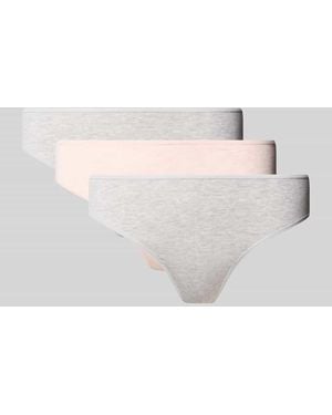 PUMA String aus Baumwoll-Mix mit Modal-Anteil im 3er-Pack - Weiß