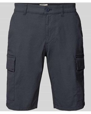 Camel Active Regular Fit Bermudas mit Cargotaschen - Blau