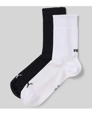 PUMA Socken mit Label-Print im 2er-Pack - Weiß