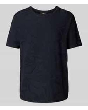 Cinque T-shirt Met Lyocell En Labeldetail - Blauw