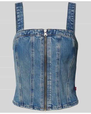 Levi's Jeansbustier Mit Durchgehendem Reißverschluss - Blau