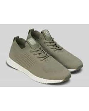 Marc O' Polo Low-Top-Sneakers Met Gestructureerd Stretch-Bovenwerk - Groen