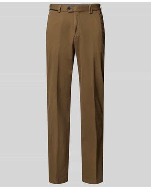 Hiltl Regular Fit Stoffhose mit Bügelfalten Modell 'Peaker' - Natur