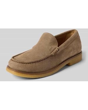 BOSS Loafer aus echtem Rindsleder Modell 'Kope_Mocc_sdd' - Braun