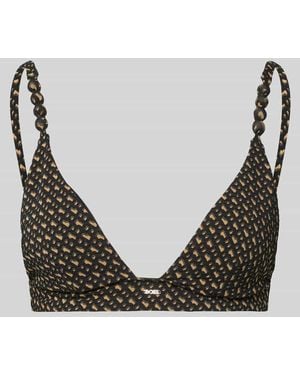BOSS Bikini-Oberteil mit Label-Detail Modell 'PEARL' - Schwarz