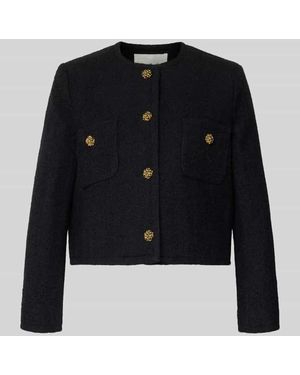 Ba&sh Regular Fit Blazer mit Rundhalsausschnitt Modell 'MEREDITH' - Blau