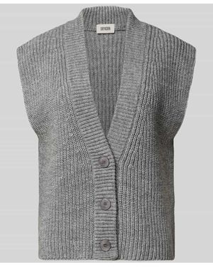 DRYKORN Strickweste mit Woll-Anteil Modell 'PIGES' - Grau