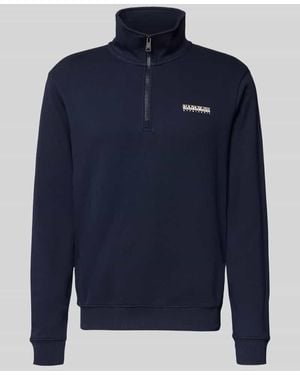 Napapijri Sweatshirt mit Stehkragen - Blau