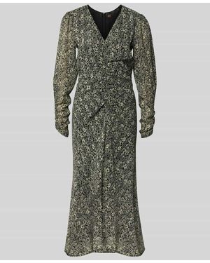 BOSS Tailliertes Freizeitkleid mit Allover-Muster - Grün