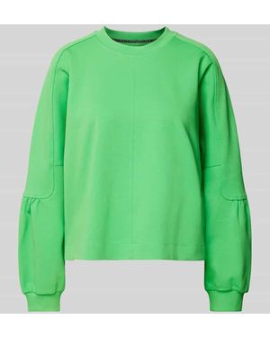 Marc Cain Sweatshirt Mit Gerippten Abschlüssen - Grün