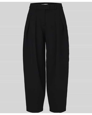 ONLY Barrel Fit Bundfaltenhose aus reiner Baumwolle Modell 'KIRSY' - Schwarz
