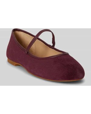 Ralph Lauren Ballerina aus echtem Rindsleder Modell 'MARY JANE' - Lila