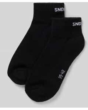Snocks Sokken Met Labeldetail - Zwart