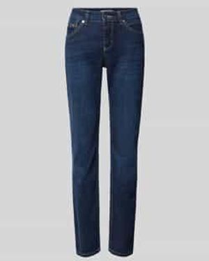 M·a·c Slim Fit Jeans Met Ritszak - Blauw