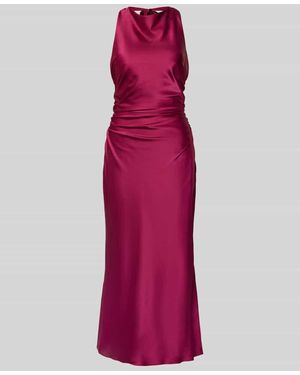 hey kyla Knielanges Cocktailkleid aus Satin - Pink