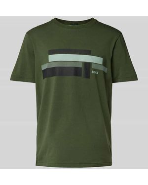 BOSS T-Shirt Mit Label-Print - Grün