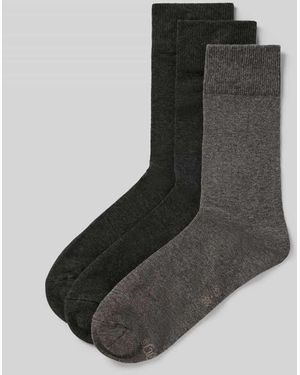 S.oliver Socken aus Baumwoll-Mix im 3er-Pack - Schwarz