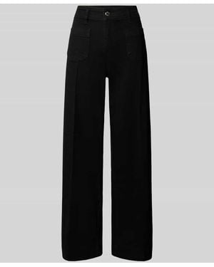 Mango Wide Fit Jeans aus Baumwoll-Mix Modell 'JESSIE' - Schwarz