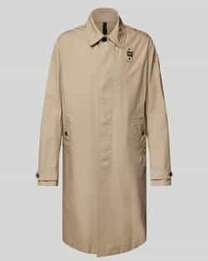 Blauer Usa Parkamantel Met Labelbadge Model 'Hudson' - Naturel