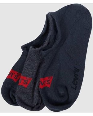 Levi's Füßlinge Mit Label-Detail Im 3Er-Pack Modell 'Batwing Logo' - Blau