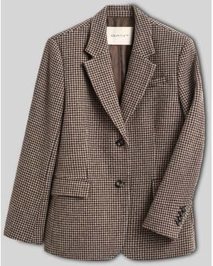 GANT Regular Fit Kurzblazer aus reiner Wolle - Braun