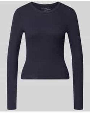 ONLY Slim Fit Shirt Met Lange Mouwen Van Katoenmix Model 'Val' - Blauw
