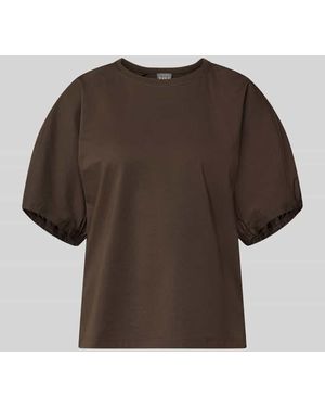 MM by Max Mara T-Shirt mit Rundhalsausschnitt Modell 'CELLULA' - Braun