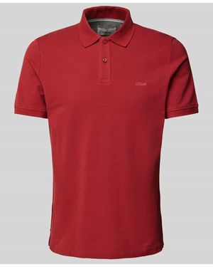 S.oliver Regular Fit Poloshirt Aus Baumwoll-Piqué - Rot