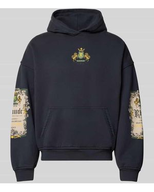 Rhude Oversized Hoodie aus reiner Baumwolle - Blau