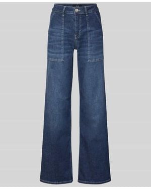 Zero Relaxed Fit Jeans mit verdecktem Zip-Fly - Blau