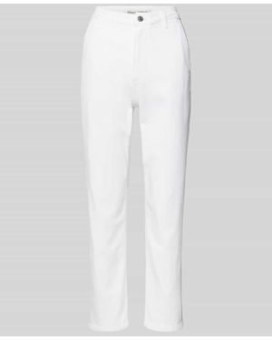 Marc O' Polo Tapered Fit Jeans Aus Baumwoll-Mix Modell 'Iva' - Weiß