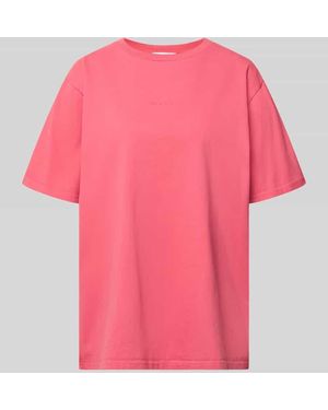 Oh April Oversized T-Shirt mit rückseitigem Stitching Modell 'Flower' - Pink
