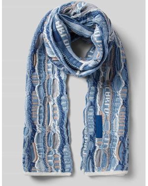 carlo colucci Schal mit Label-Detail - Blau