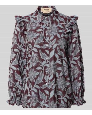 Mos Mosh Regular Fit Bluse aus Viskose-Baumwoll-Mix Modell 'Debby' - Rot