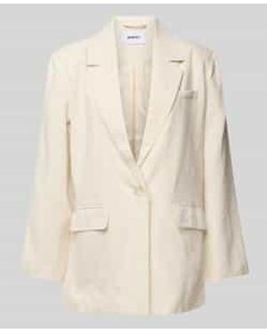 Moves Regular Fit Blazer Met Klepzakken - Naturel