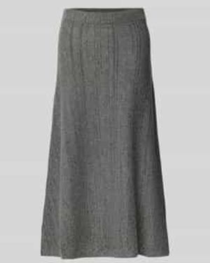 Soya Concept Uitlopende Midirok Met Wol Model 'Vida' - Grijs