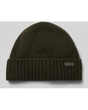 Barbour Beanie mit Logo-Patch - Grün