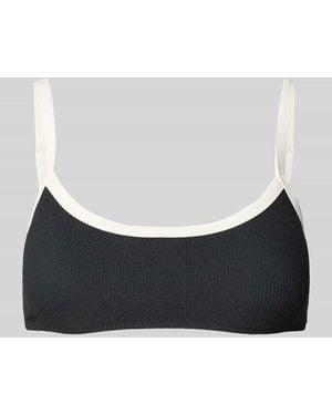 Jake*s Bustier-Bikini-Oberteil in Crinkle-Optik - Blau