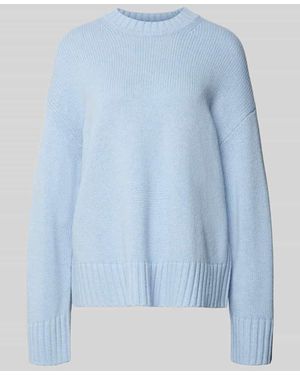 Samsøe & Samsøe Oversized Strickpullover aus Woll-Mix Modell 'SAKEIKO' - Blau