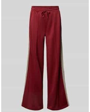 Copenhagen Muse Wide Leg Sweatpants Met Tunnelkoord, Model 'Ada' - Rood