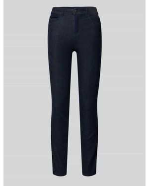Emporio Armani Slim Fit Jeans aus Viskose-Mix im 5-Pocket-Design - Blau
