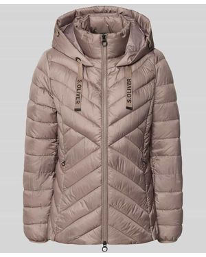 S.oliver Slim Fit Steppjacke mit Zweiwege-Reißverschluss - Grau