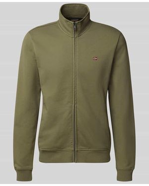 Napapijri Sweatjacke mit Stehkragen Modell 'BALIS' - Grün